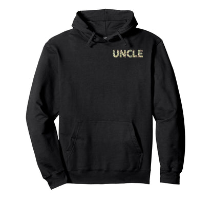 Camo Unlce Pocket Old School Camo Hoodie - Casual Everyday Wear Unisex - T-Shirt, Sweatshirt, Hoodie