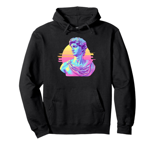 Vaporwave Aesthetic Statue Synthwave Hoodie - Streetwear Style for Adults - T-Shirt, Sweatshirt, Hoodie