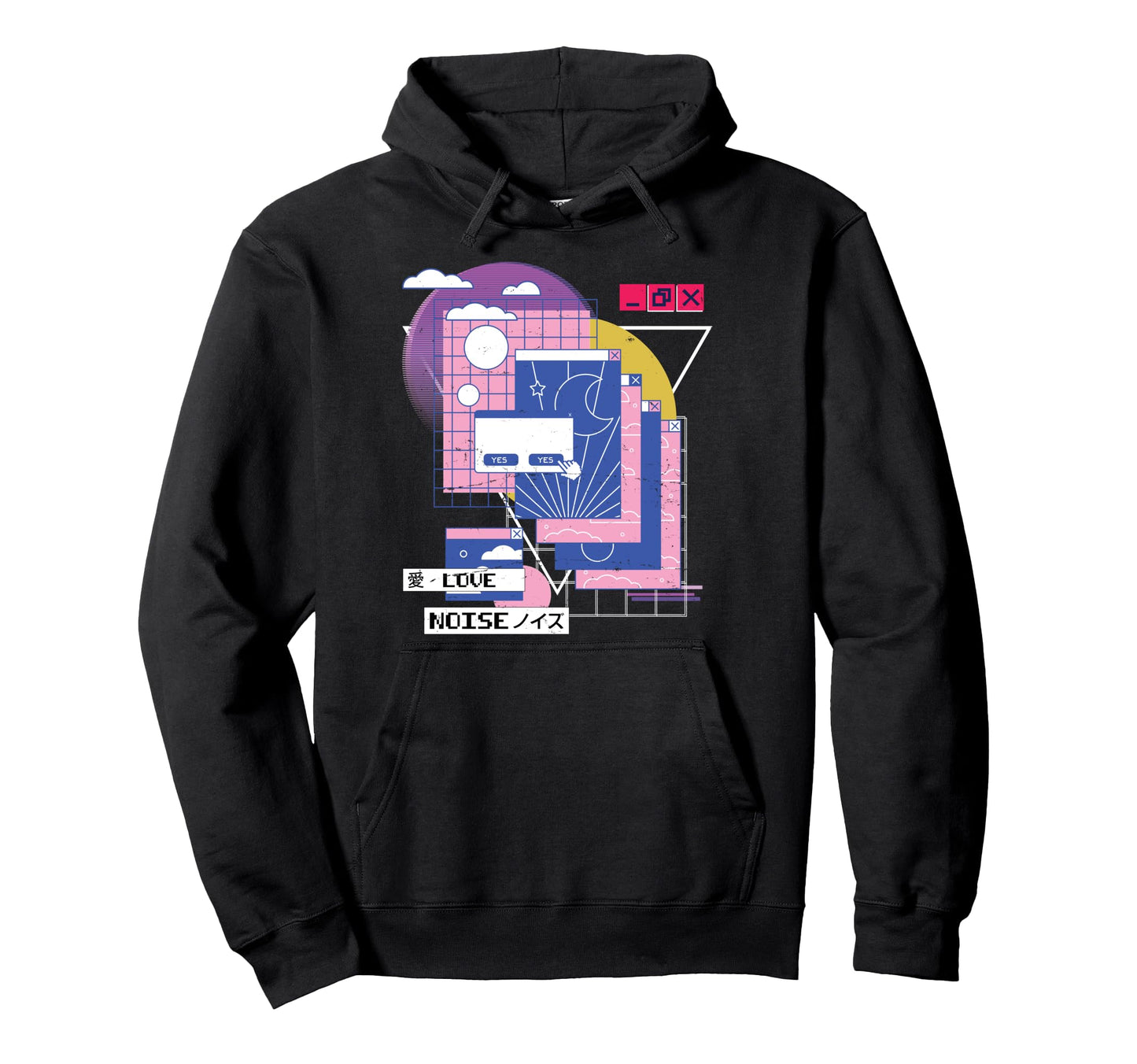 Vaporwave Aesthetic Japanese Hoodie - Casual Everyday Wear Men Women - T-Shirt, Sweatshirt, Hoodie