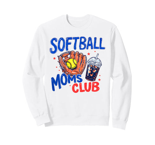 Softball Mom Club Whimsical Sweatshirt - Custom Art Print Men Women - T-Shirt, Sweatshirt, Hoodie