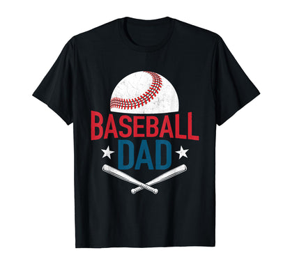 Baseball Dad Happy Fathers Day Dad T-Shirt - Streetwear Style Men Women - T-Shirt, Sweatshirt, Hoodie