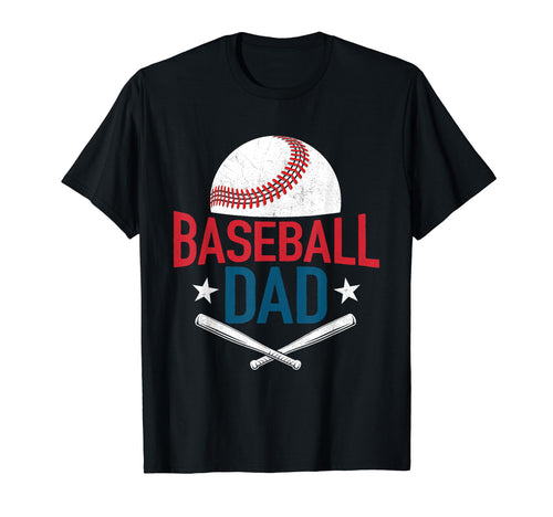 Baseball Dad Happy Fathers Day Dad T-Shirt - Streetwear Style Men Women - T-Shirt, Sweatshirt, Hoodie