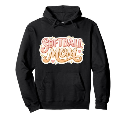 Softball Mom Proud Mother Daughter Hoodie - Casual Everyday Wear Unisex - T-Shirt, Sweatshirt, Hoodie