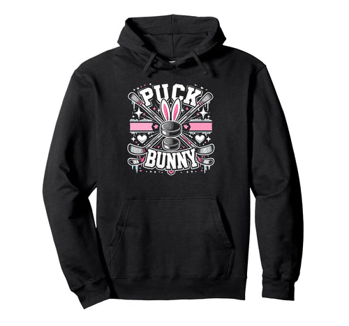 Puck Bunny Ice Hockey Game Day Ice Hoodie - Custom Art Print Men Women - T-Shirt, Sweatshirt, Hoodie