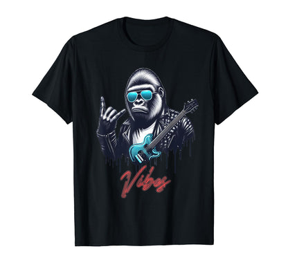 Rock Good Vibes Gorilla T-Shirt - Graphic Print for Adults - T-Shirt, Sweatshirt, Hoodie