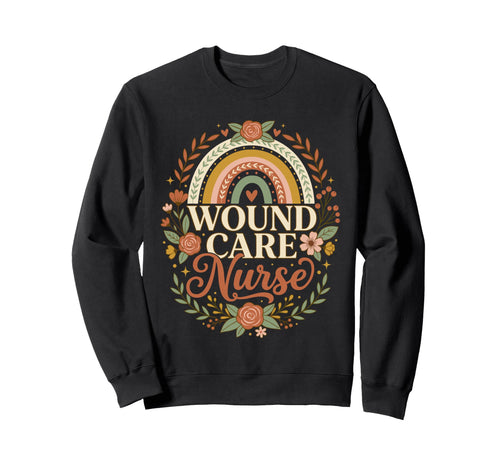 Wound Care Nurse Boho Rainbow Sweatshirt - Custom Art Print for Adults - T-Shirt, Sweatshirt, Hoodie