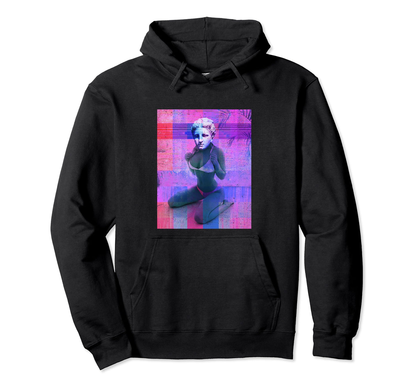 Posing Statue Vaporwave Aesthetic Hoodie - Graphic Print Men Women - T-Shirt, Sweatshirt, Hoodie