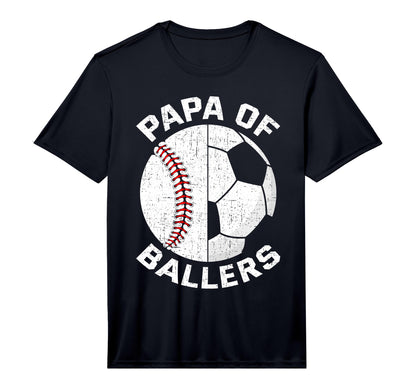Funny Papa Son Daughter Ballers Baseball T-Shirt - Trendy Graphic Unisex - T-Shirt, Sweatshirt, Hoodie