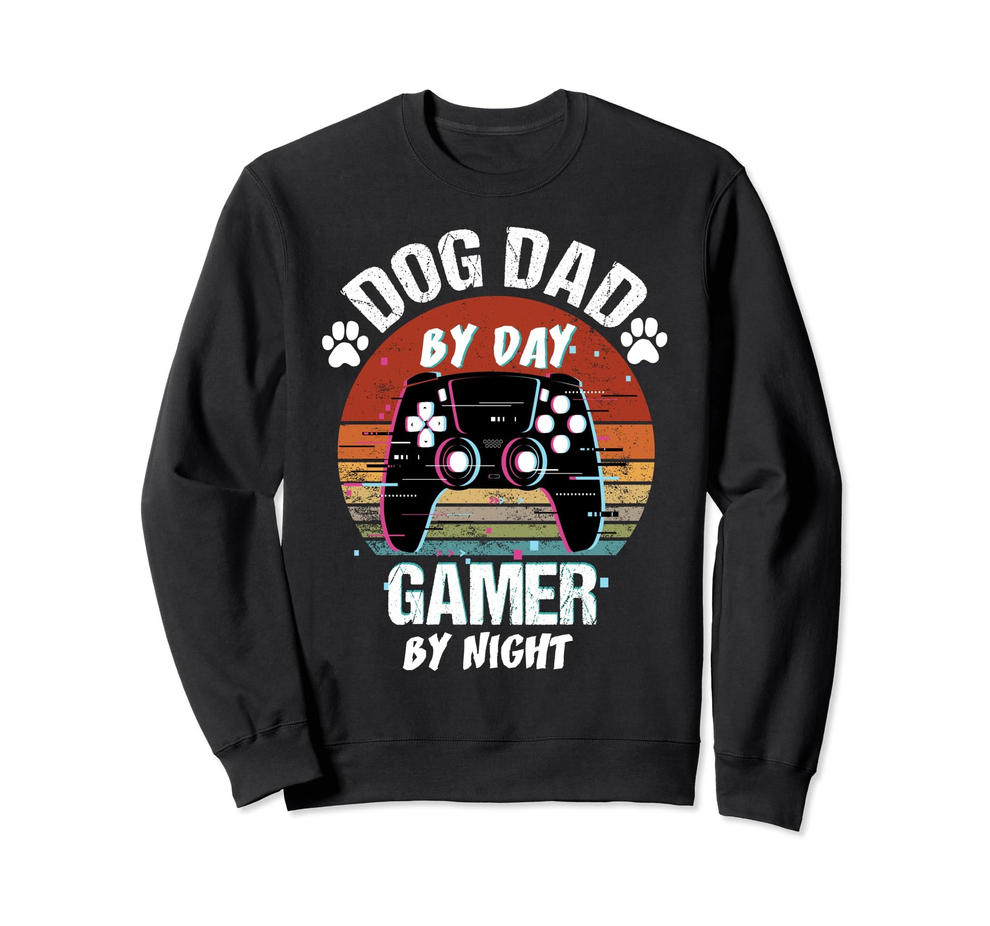 Mens Dog Dad Day Gamer Night Sweatshirt - Minimalist Print for Adults - T-Shirt, Sweatshirt, Hoodie