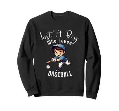 Just Who Loves Baseball American Sweatshirt - Casual Everyday Wear Unisex - T-Shirt, Sweatshirt, Hoodie