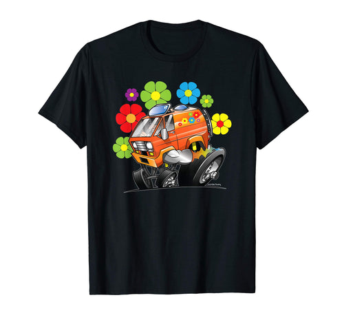 Hot Rod Van 60S 70S Flower Power T-Shirt - Aesthetic Graphic Men Women - T-Shirt, Sweatshirt, Hoodie