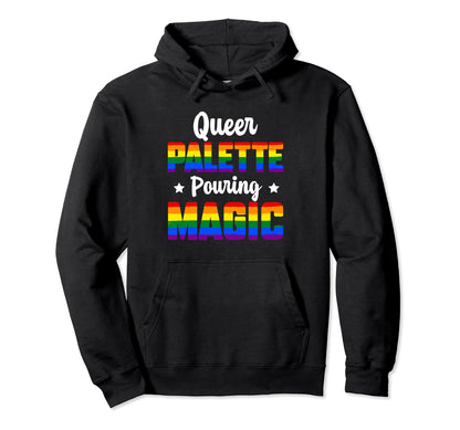 Lgbt Rainbow Paint Splatters Funny Hoodie - Aesthetic Graphic Men Women - T-Shirt, Sweatshirt, Hoodie