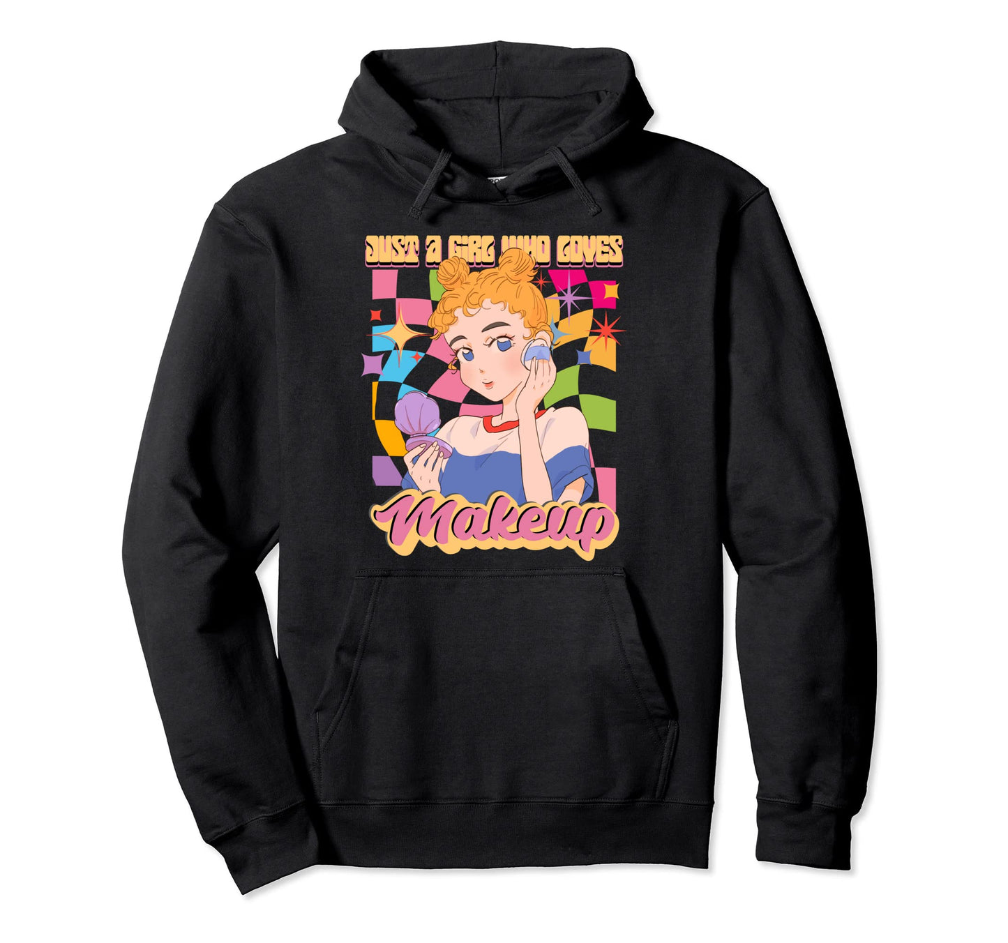 Anime Who Loves Makeup Rainbow Japan Hoodie - Unique Graphic for Adults - T-Shirt, Sweatshirt, Hoodie