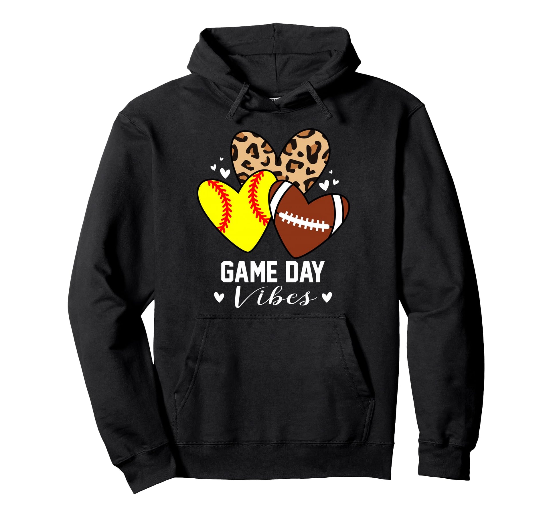 Game Day Vibes Funny Football Hoodie - Fun Novelty Design for Adults - T-Shirt, Sweatshirt, Hoodie