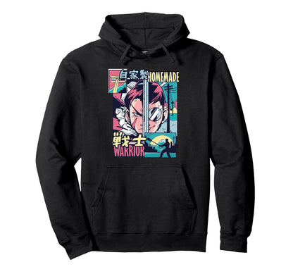 Homemade Warrior Manga Samurai Aesthetic Hoodie - Trendy Graphic Unisex - T-Shirt, Sweatshirt, Hoodie