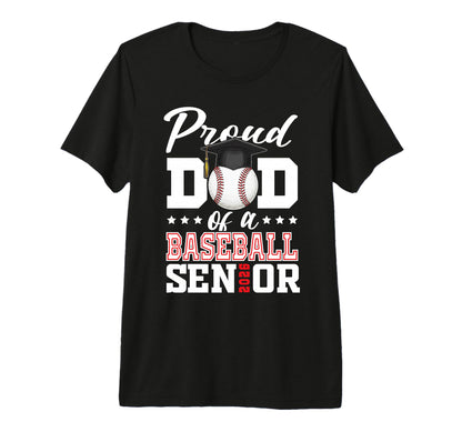 Proud Dad Baseball Senior 2026 T-Shirt - Casual Everyday Wear for Adults - T-Shirt, Sweatshirt, Hoodie