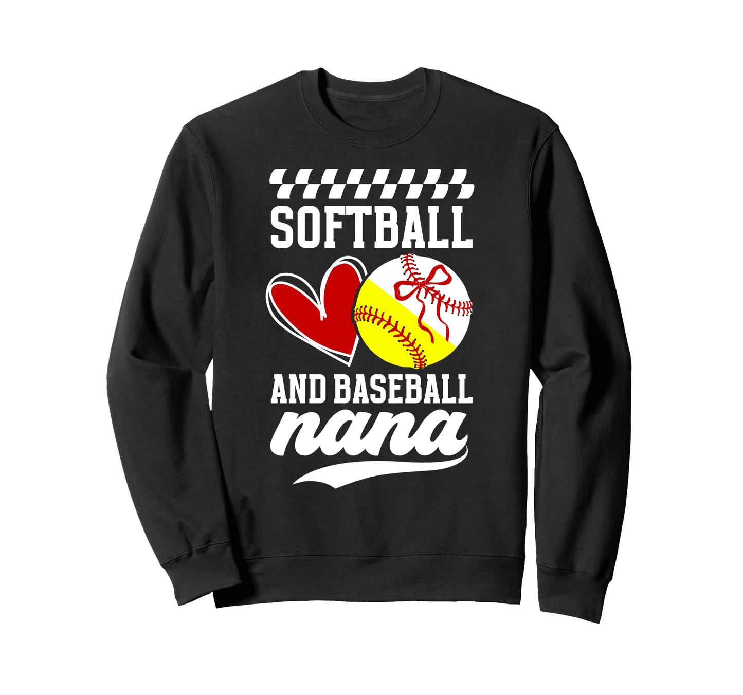 Softball And Baseball Nana Baseball Sweatshirt - Unique Graphic Men Women - T-Shirt, Sweatshirt, Hoodie
