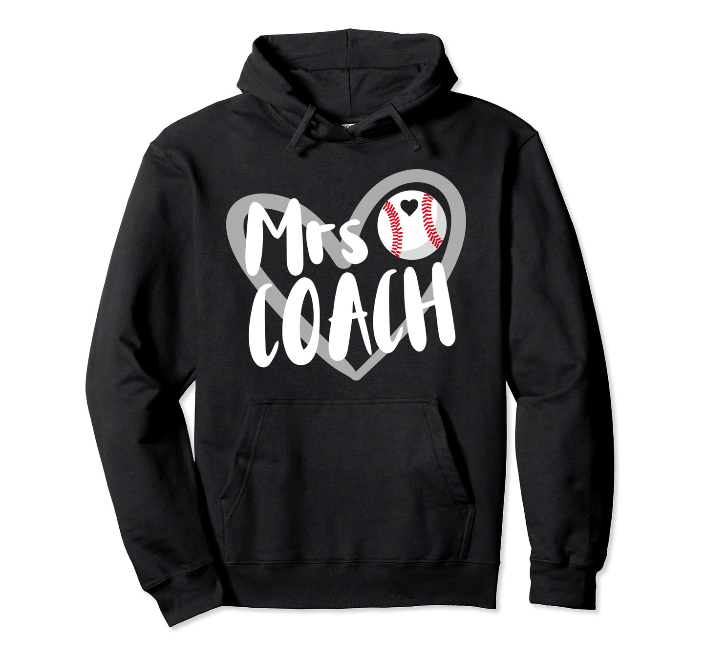 Mrs Coach Baseball Coach Wife Hoodie - Custom Art Print Men Women - T-Shirt, Sweatshirt, Hoodie