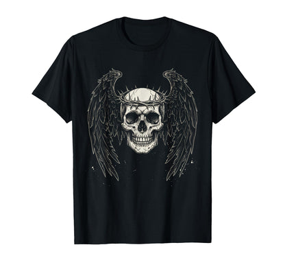 Y2K Grunge Gothic Emo Skull Wings T-Shirt - Streetwear Style Unisex - T-Shirt, Sweatshirt, Hoodie