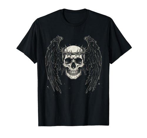 Y2K Grunge Gothic Emo Skull Wings T-Shirt - Streetwear Style Unisex - T-Shirt, Sweatshirt, Hoodie