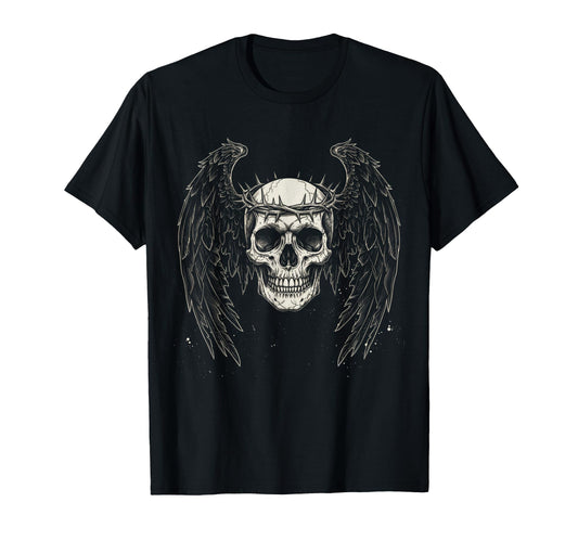 Y2K Grunge Gothic Emo Skull Wings T-Shirt - Streetwear Style Unisex - T-Shirt, Sweatshirt, Hoodie
