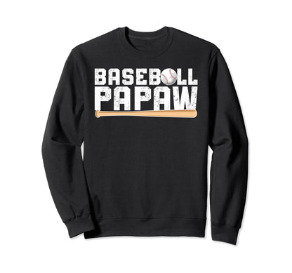 Baseball Papaw Proud Grandpa Sweatshirt - Minimalist Print for Adults - T-Shirt, Sweatshirt, Hoodie