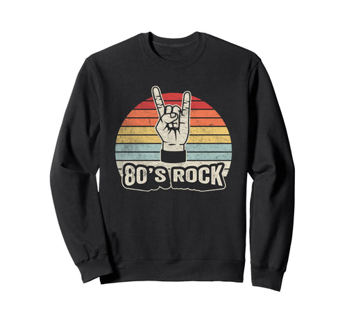 80S Rock Nostalgia Hand Symbol Sweatshirt - Custom Art Print Unisex - T-Shirt, Sweatshirt, Hoodie