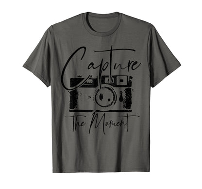 Photographer Gift Capture Moment T-Shirt - Fun Novelty Design for Adults - T-Shirt, Sweatshirt, Hoodie