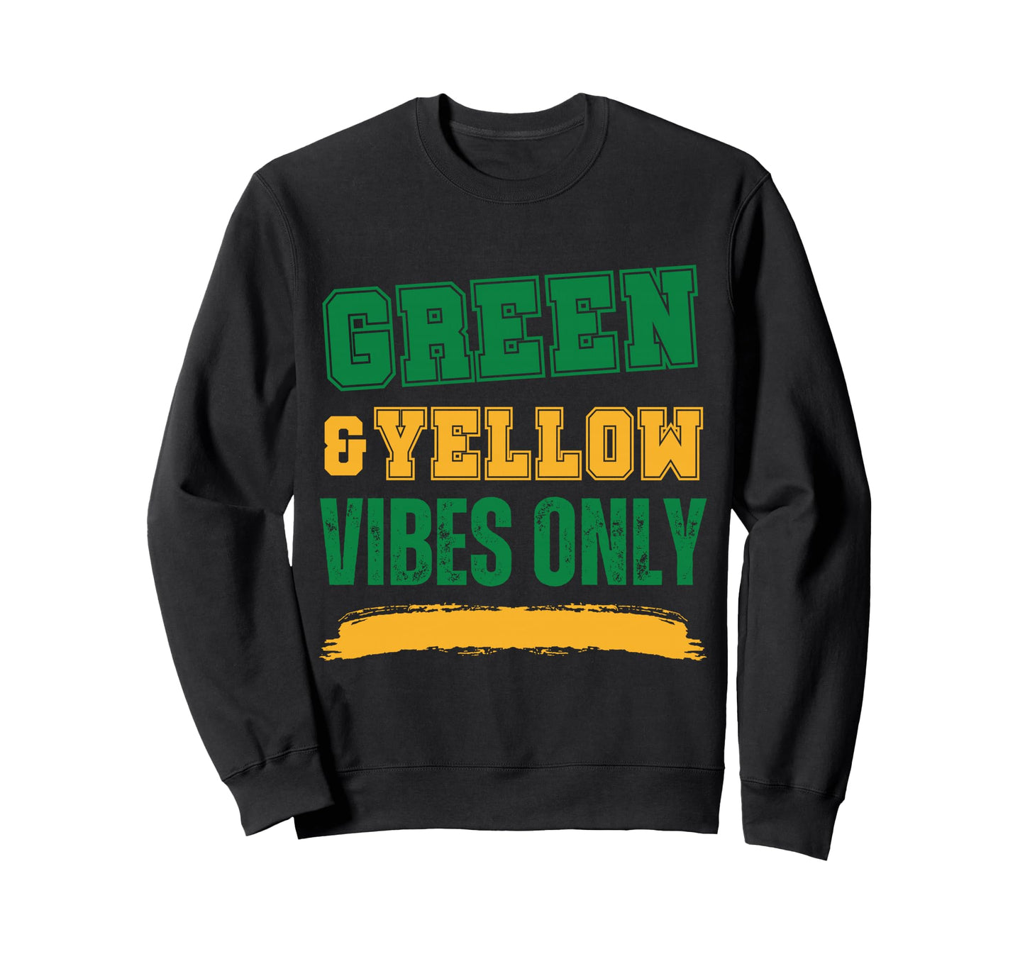 Green And Yellow Game Day Sweatshirt - Novelty Apparel Unisex - T-Shirt, Sweatshirt, Hoodie
