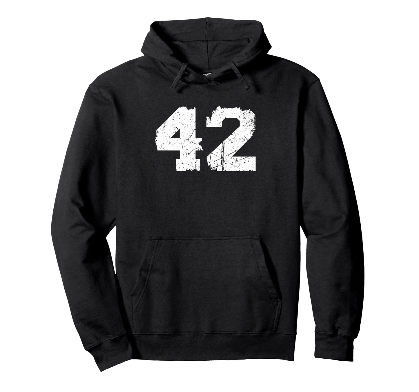 Number 42 Sport Torn White Varsity Number Hoodie - Unique Graphic Unisex - T-Shirt, Sweatshirt, Hoodie