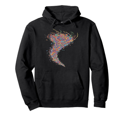 Rainbow Sheet Music Lover Colourful Treble Hoodie - Unique Graphic Unisex - T-Shirt, Sweatshirt, Hoodie