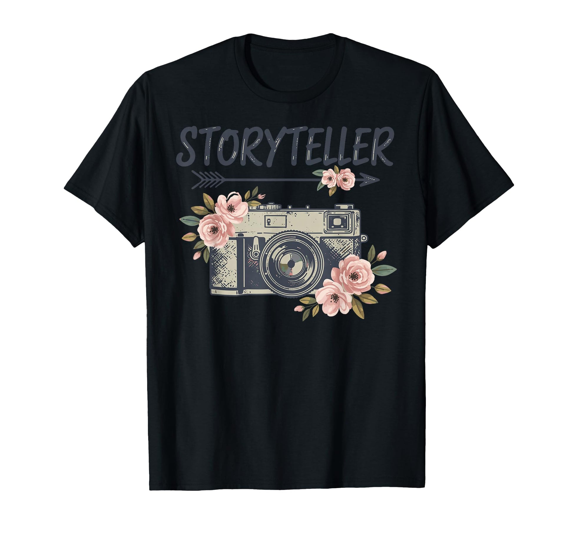 Photo Camera Flowers Storyteller T-Shirt - Custom Art Print for Adults - T-Shirt, Sweatshirt, Hoodie