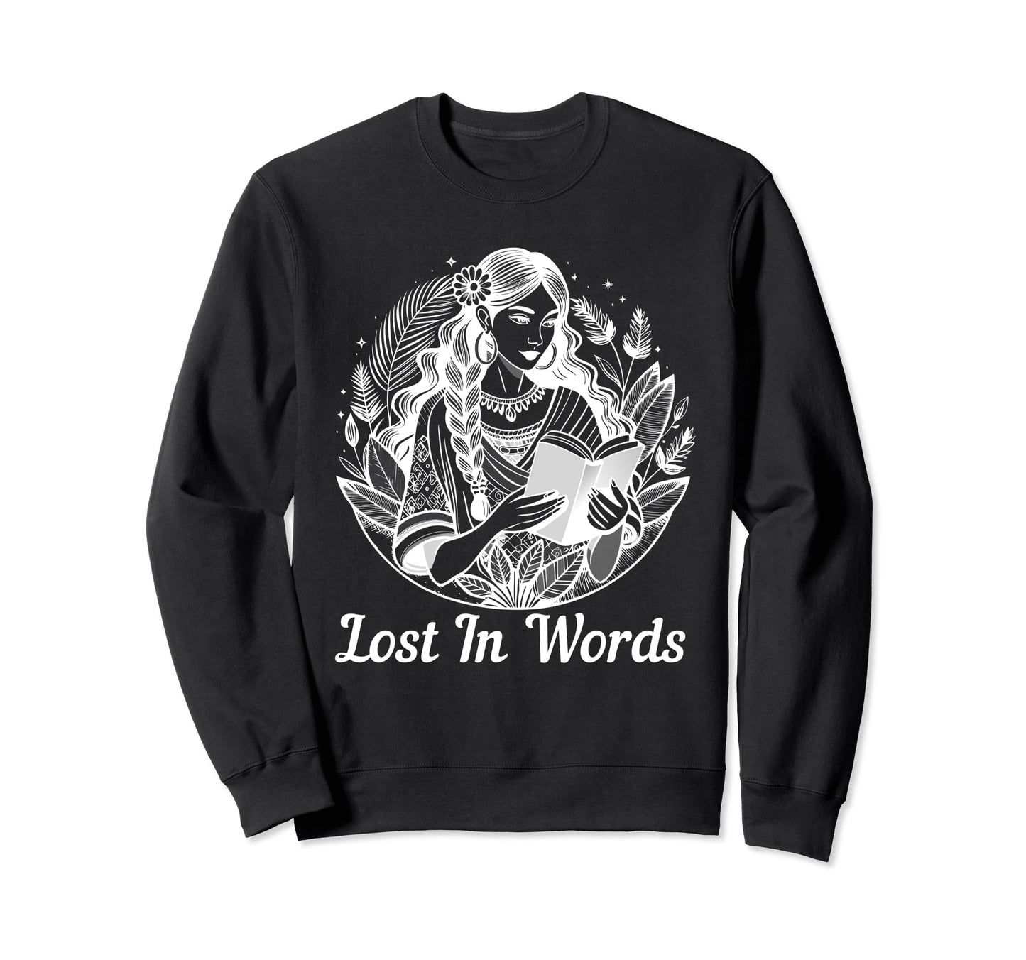 Lost Words Boho Reading Lover Sweatshirt - Aesthetic Graphic Men Women - T-Shirt, Sweatshirt, Hoodie