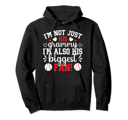 His Biggest Fan Baseball Grammy Hoodie - Casual Everyday Wear for Adults - T-Shirt, Sweatshirt, Hoodie