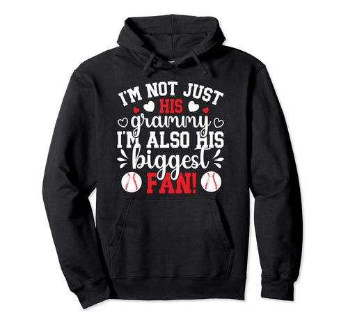 His Biggest Fan Baseball Grammy Hoodie - Casual Everyday Wear for Adults - T-Shirt, Sweatshirt, Hoodie