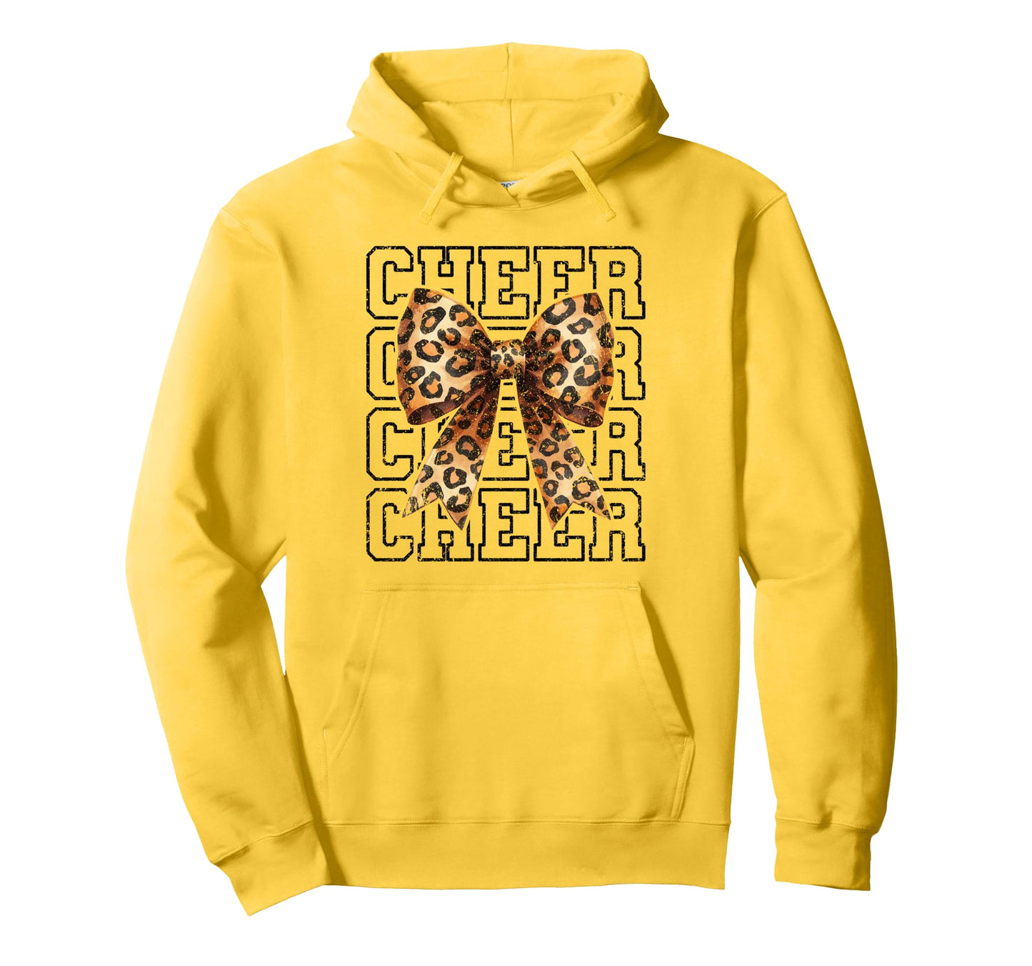 Sports Game Day Cheerleader Leopard Hoodie - Unique Graphic Men Women - T-Shirt, Sweatshirt, Hoodie
