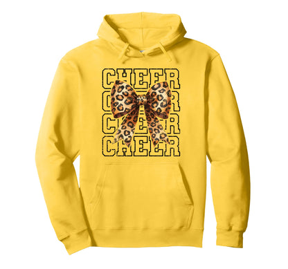 Sports Game Day Cheerleader Leopard Hoodie - Unique Graphic Men Women - T-Shirt, Sweatshirt, Hoodie