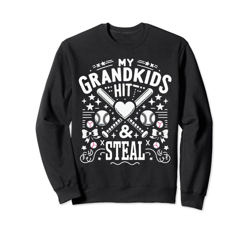Baseball Grandma Grandmother Granny Sweatshirt - Unique Graphic Unisex - T-Shirt, Sweatshirt, Hoodie