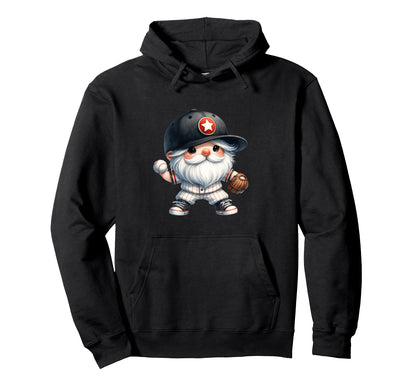 Baseball Grandpa Gnome Baseball Player Hoodie - Custom Art Print Men Women - T-Shirt, Sweatshirt, Hoodie