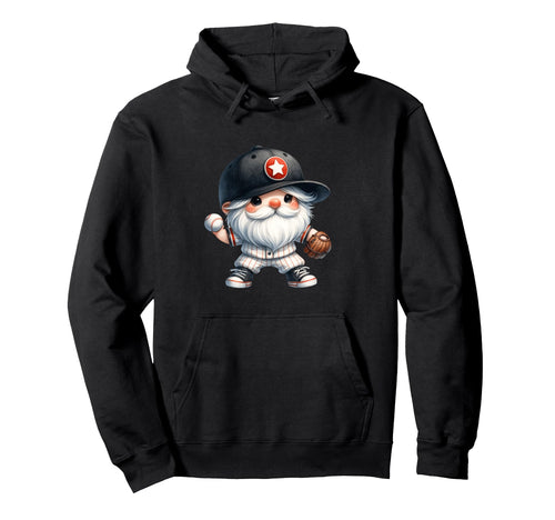 Baseball Grandpa Gnome Baseball Player Hoodie - Custom Art Print Men Women - T-Shirt, Sweatshirt, Hoodie
