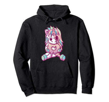Anime Aesthetic Pastel Goth Donut Zombie Hoodie - Custom Art Print Unisex - T-Shirt, Sweatshirt, Hoodie