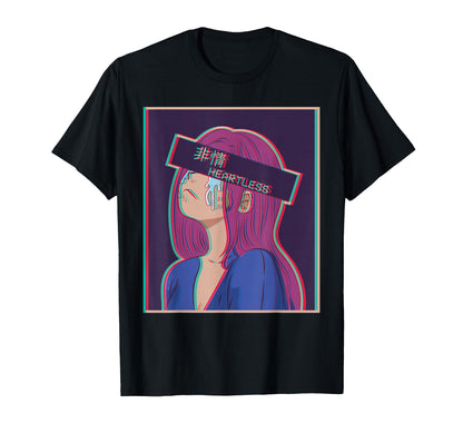 Sad Anime Japanese Vaporwave T-Shirt - Custom Art Print for Adults - T-Shirt, Sweatshirt, Hoodie