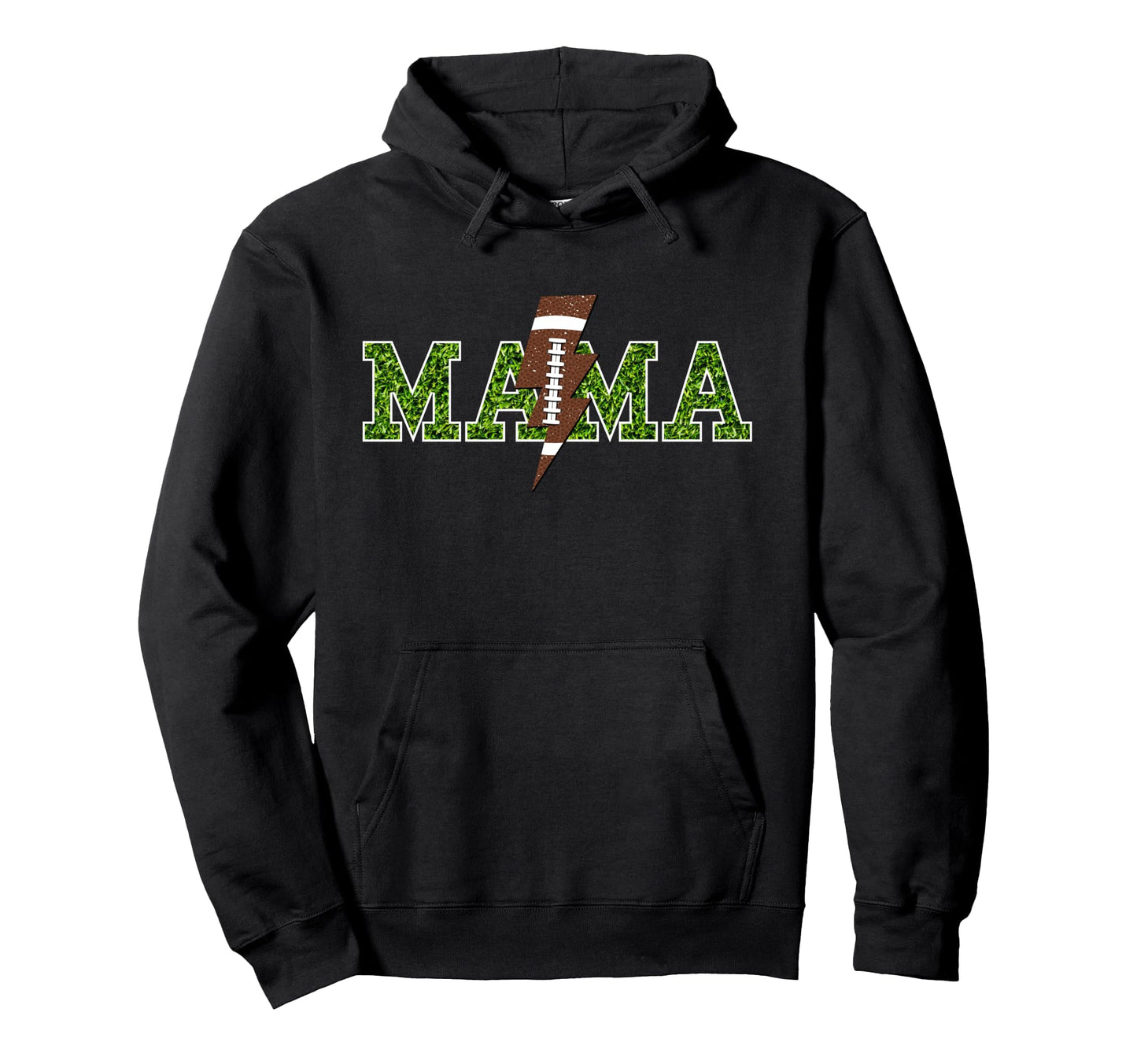 Football Mama Lightning Bolt Hoodie - Trendy Graphic Unisex - T-Shirt, Sweatshirt, Hoodie