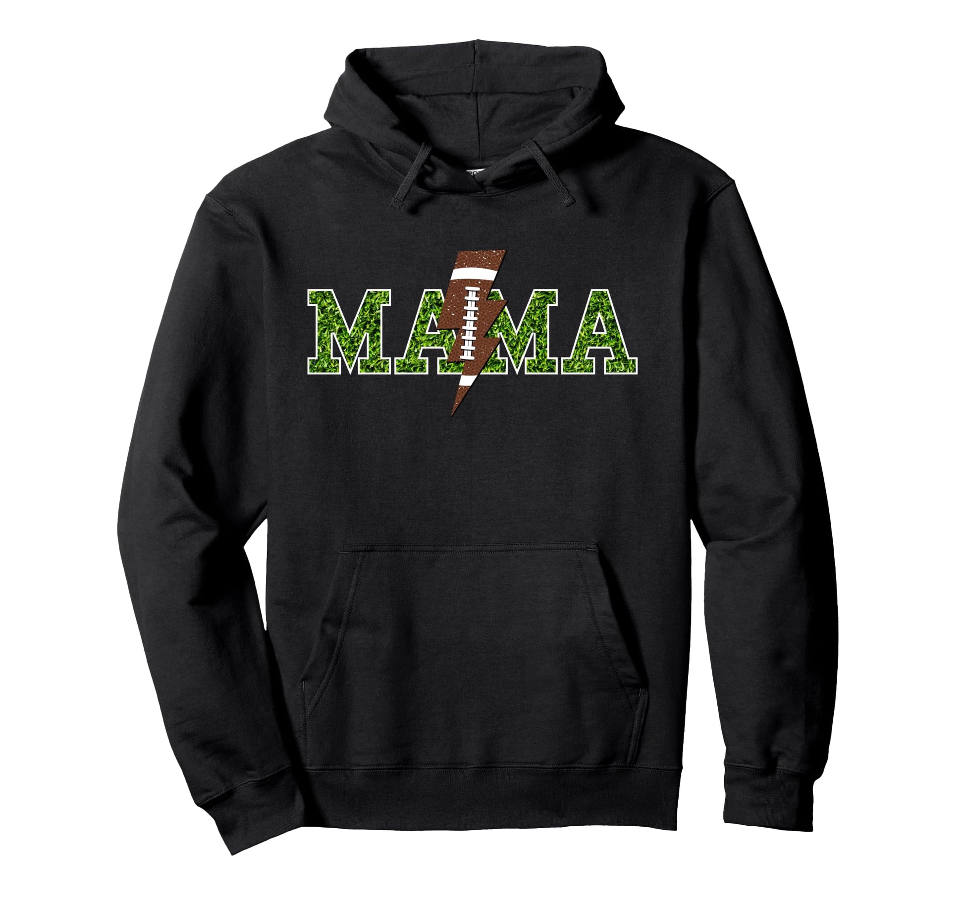 Football Mama Lightning Bolt Hoodie - Trendy Graphic Unisex - T-Shirt, Sweatshirt, Hoodie