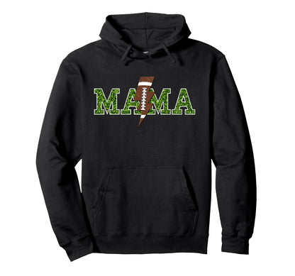 Football Mama Lightning Bolt Hoodie - Trendy Graphic Unisex - T-Shirt, Sweatshirt, Hoodie