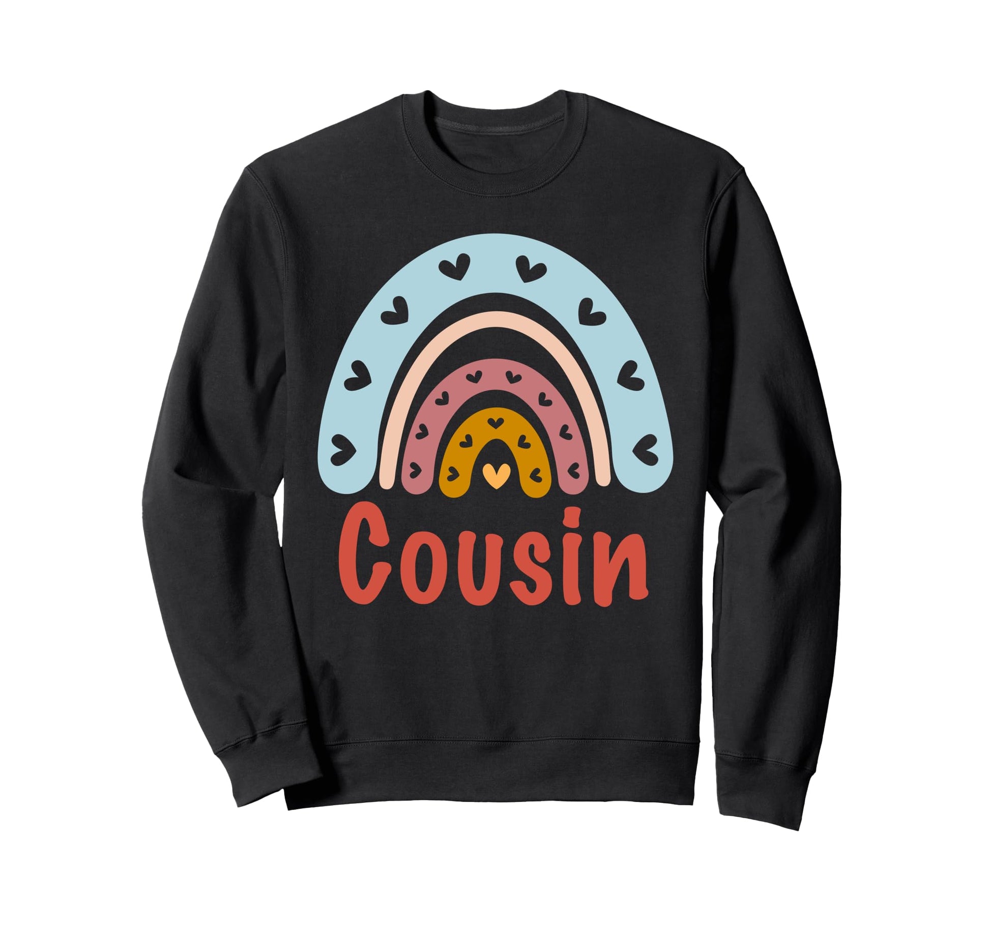 Cousin Birthday Rainbow Boho Cousin Sweatshirt - Unique Graphic Unisex - T-Shirt, Sweatshirt, Hoodie