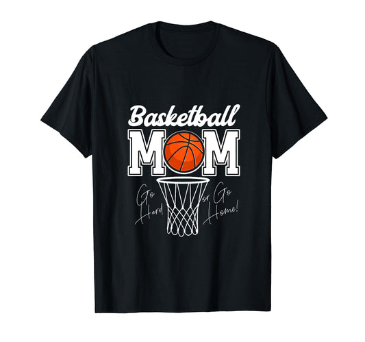 Basketball Mom Love Heart Basketball Dad T-Shirt - Graphic Print Unisex - T-Shirt, Sweatshirt, Hoodie