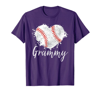 Baseball Grammy Baseball Love Heart T-Shirt - Unique Graphic Men Women - T-Shirt, Sweatshirt, Hoodie