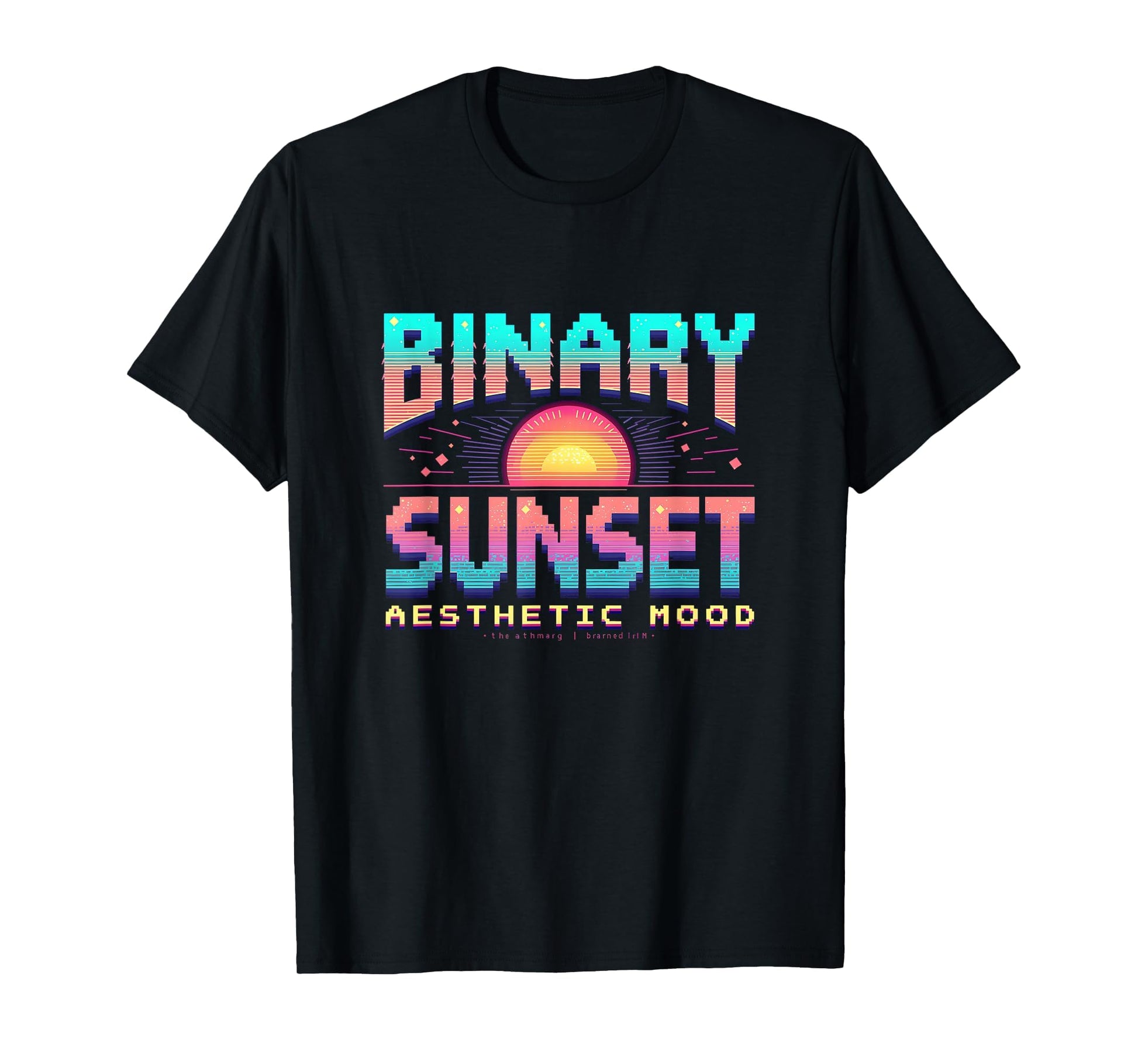 Binary Sunset Aesthetic Y2K T-Shirt - Casual Everyday Wear Unisex - T-Shirt, Sweatshirt, Hoodie