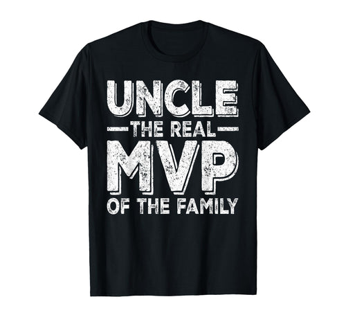 Uncle Baseball Uncle Real Mvp Family T-Shirt - Custom Art Print for Adults - T-Shirt, Sweatshirt, Hoodie